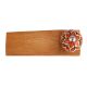 2 Pieces Handmade Orange Floral Ceramic Wooden Door Stopper